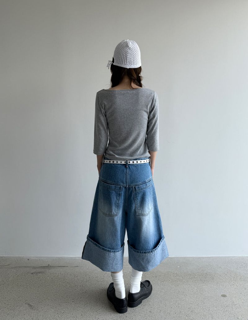 bermuda denim pants