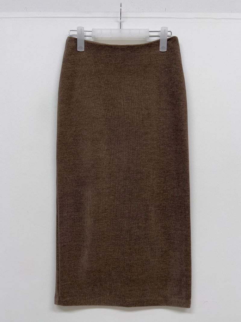 Velour H-line long skirt