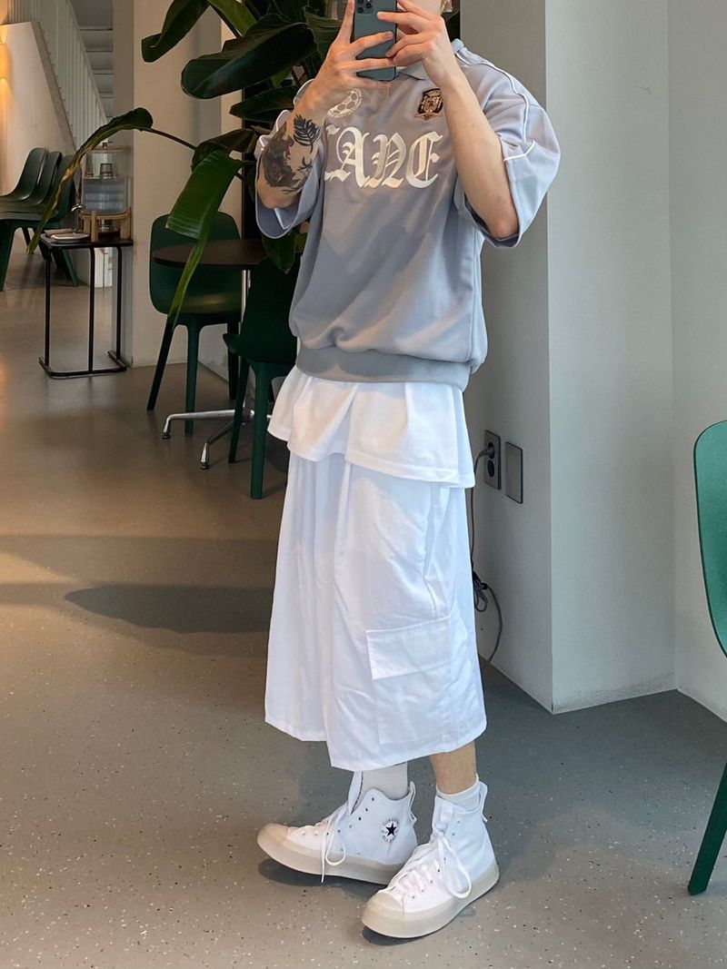 Collar jersey short sleeve sweatshirt mtm 2C