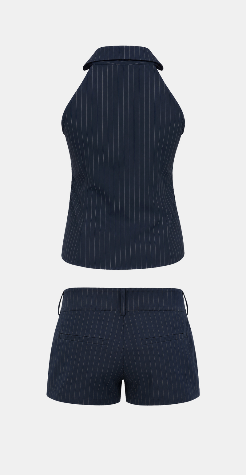Lene Pinstripe Two Piece Set