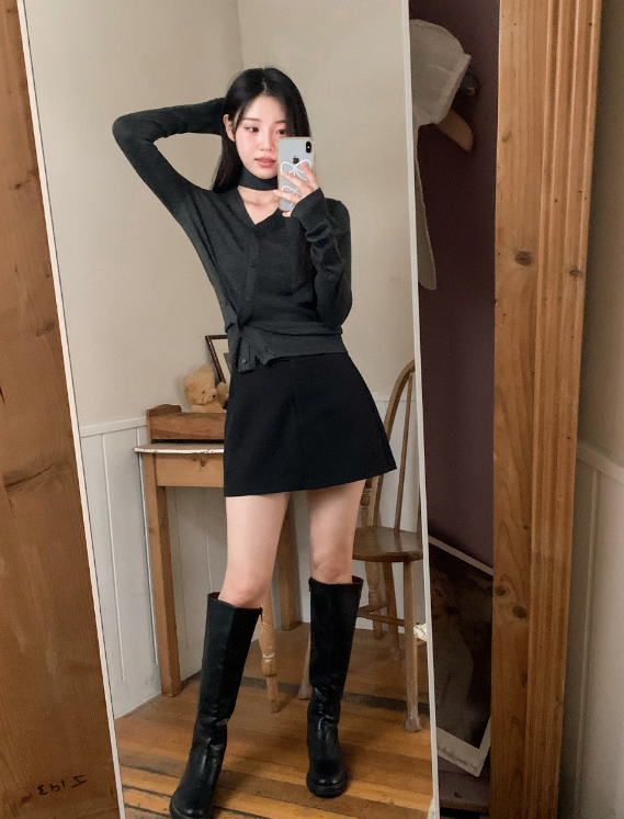 Classic Basic Mini Skirt (3color)