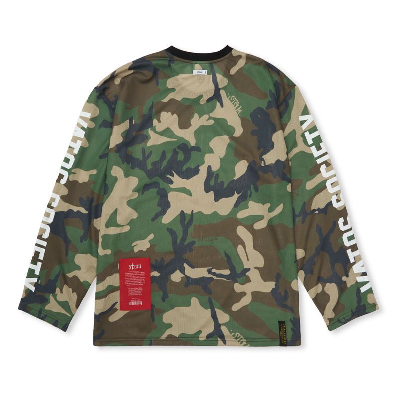 Mesh Oversized Long Sleeves Camouflage