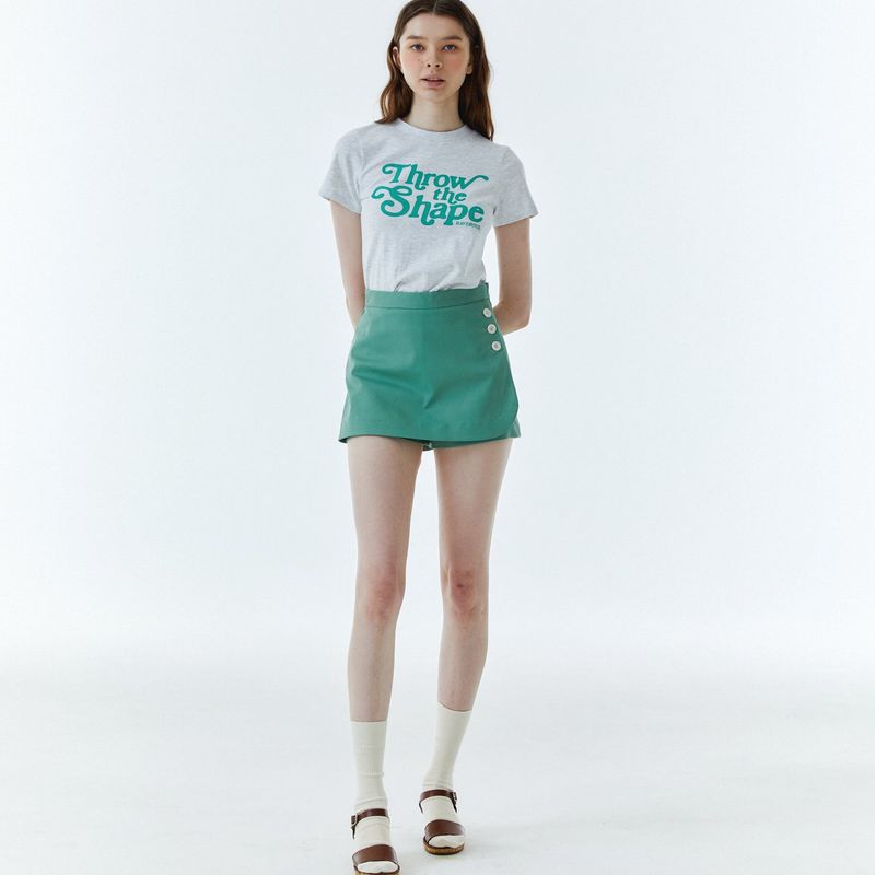 Shape Logo Slim Span T-Shirt Melange Gray
