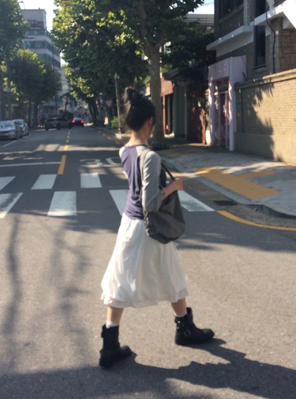 Sami Check Button Raglan Roll-Up Long Sleeve T-Shirt