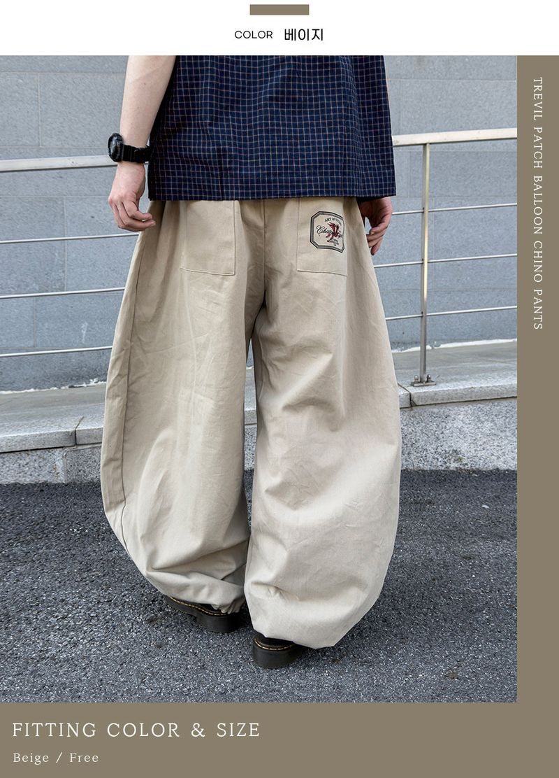 Trevil Patch Balloon Chino Pants
