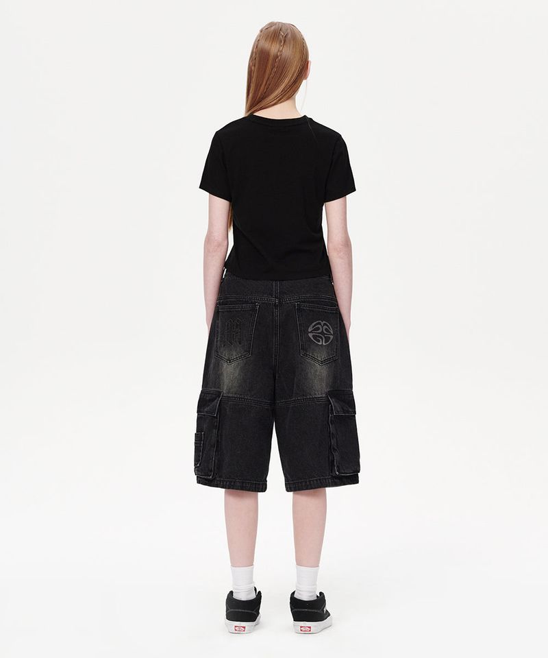 BERMUDA CARGO DENIM SHORT