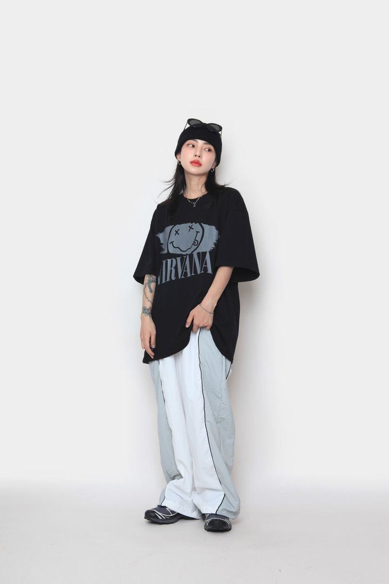 two-tone colored string pants