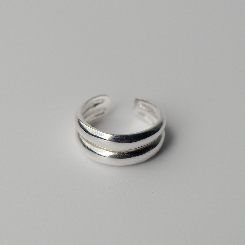 [925 Silver] ダブルラインリング