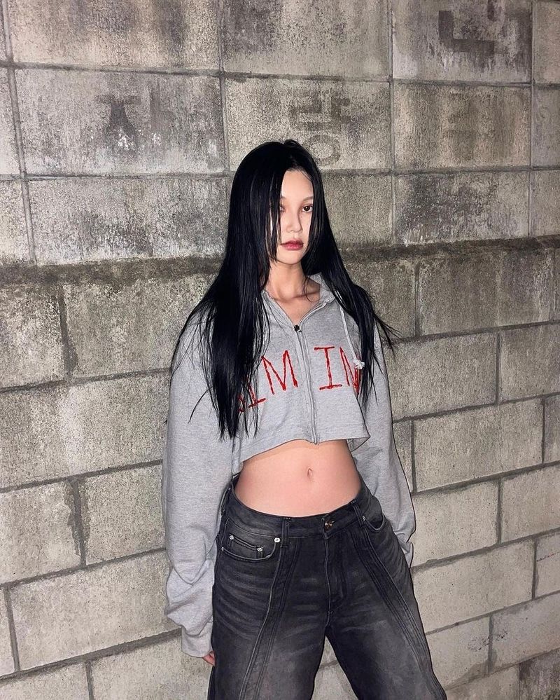 [MADE] CROP JERSEY ZIP-UP GREY