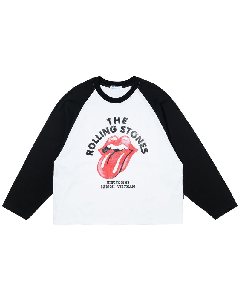 DirtyCoins（ダーティーコインズ）の「DC x The Rolling Stones Faded Print Raglan LS T-Shirt（Tops）」