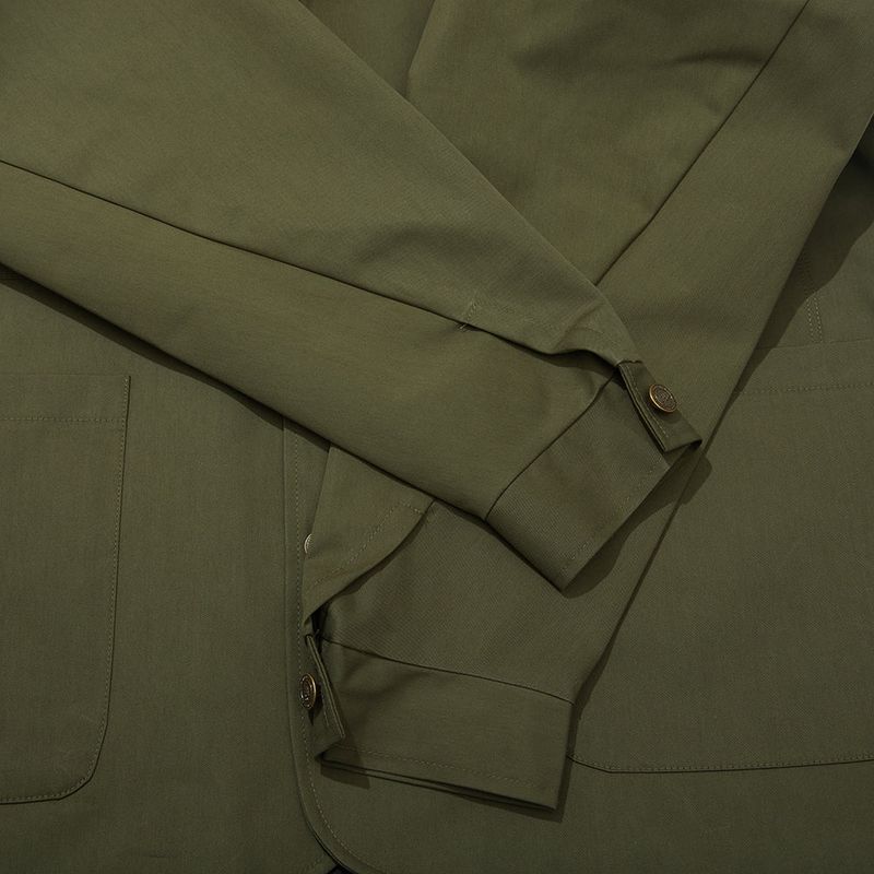 BSR2223FWJK065 LOGO COLLAR COTTON BASIC JACKET KHAKI