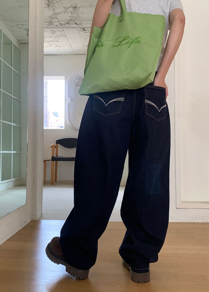 NONFADE STITCH WIDE DENIM (S-L)