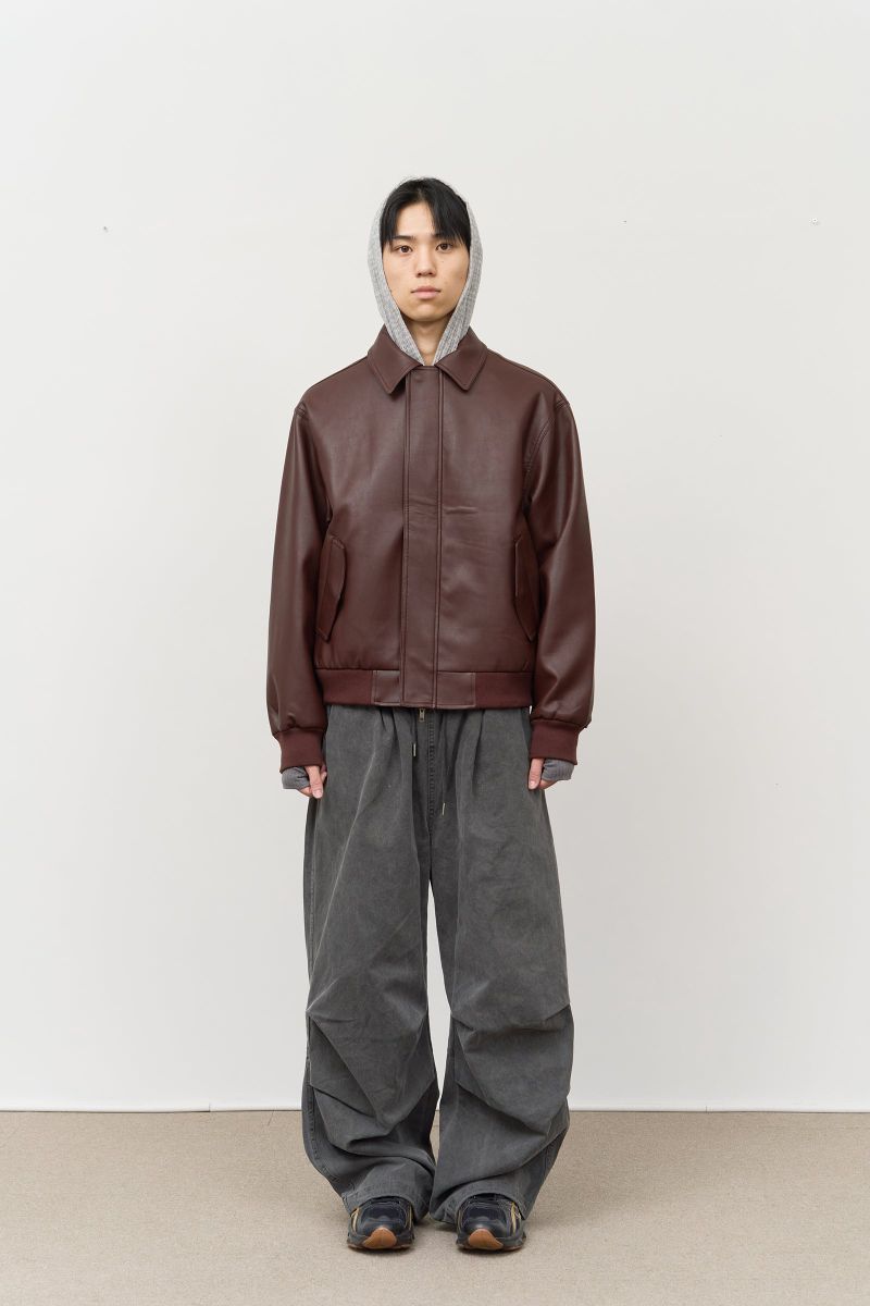 Base Leather Blouson (2color)