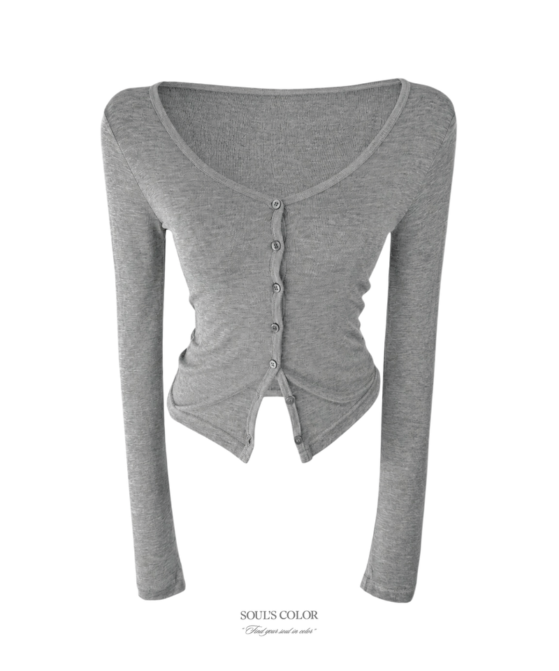 Tencel button cardigan (4color)