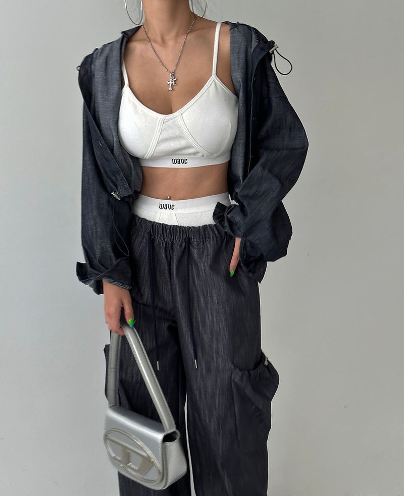 Cropped Hooded Shirt Jacket