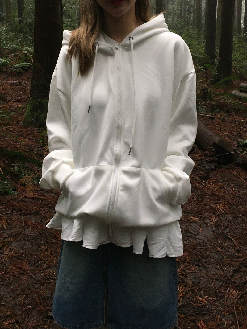 Uni Over Two-Way Zip-Up Hoodie (7c)