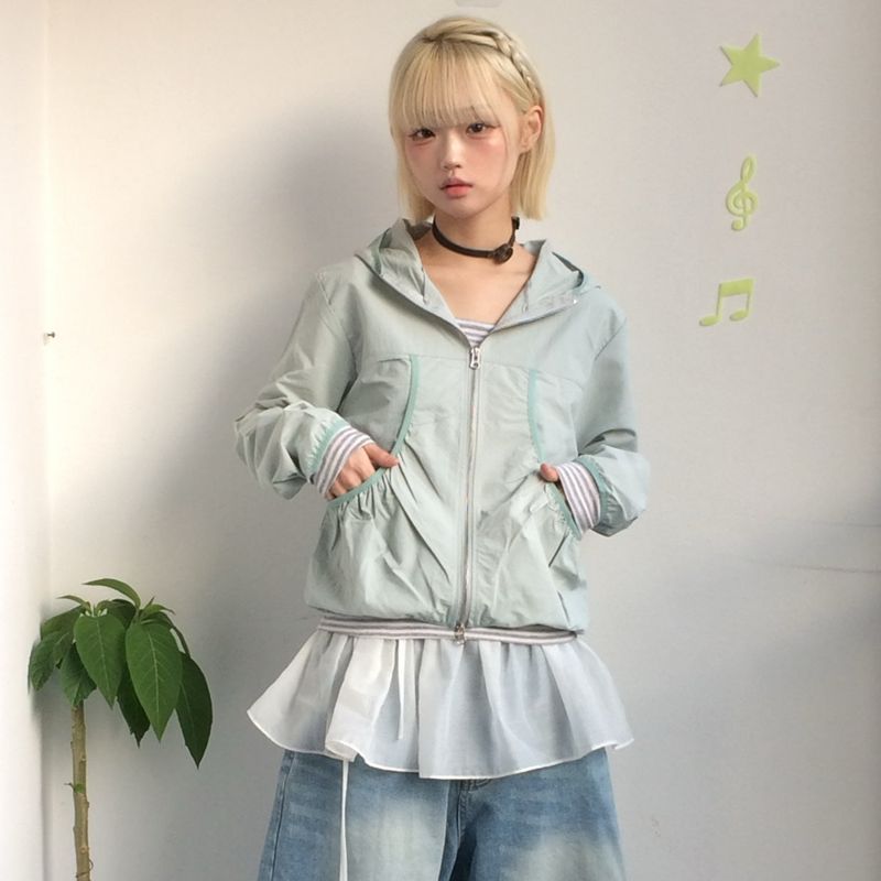 ner.ui.bin（ノエビン）の「シャーリングポケット2wayウィンドジップアップ（ジャケット/アウター）」