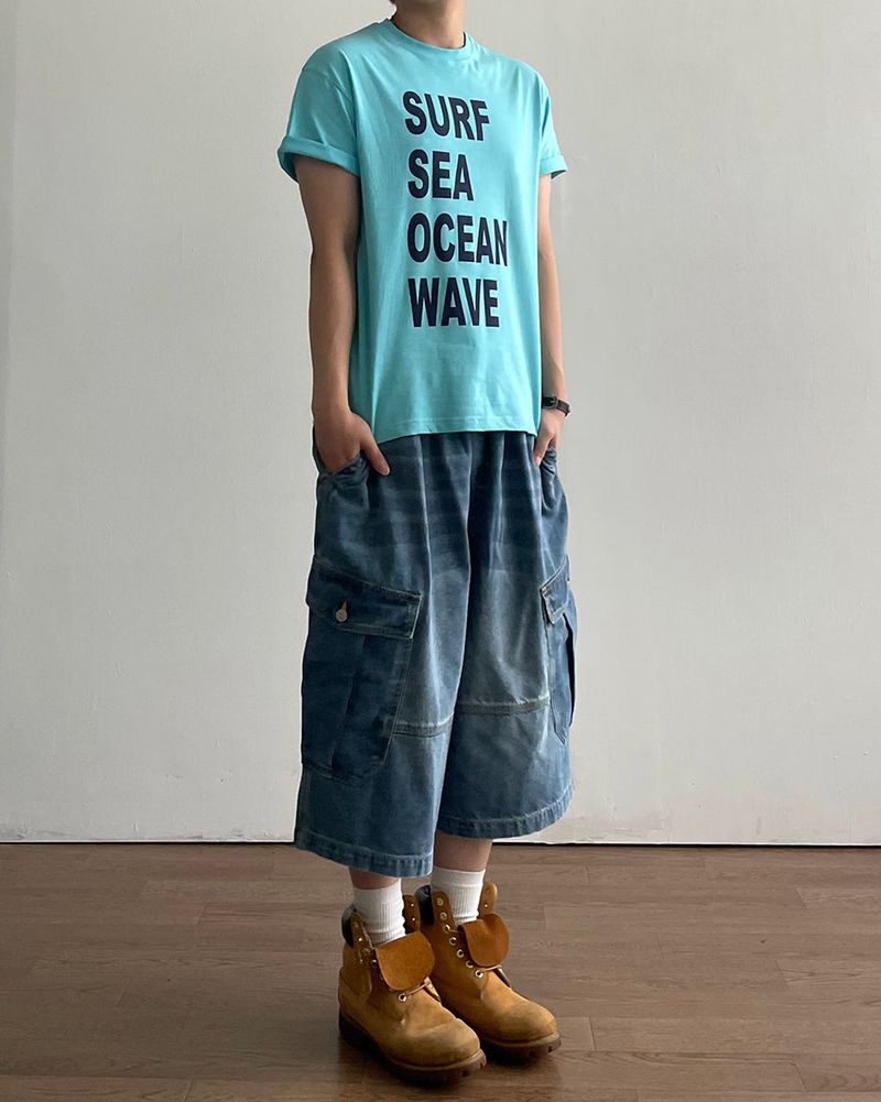 Mix Printing Short Sleeve T-shirt