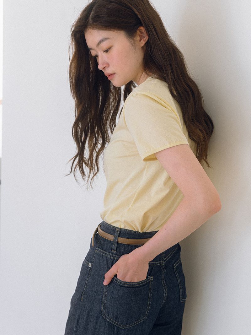 Basic Cotton T-shirt - Lemon