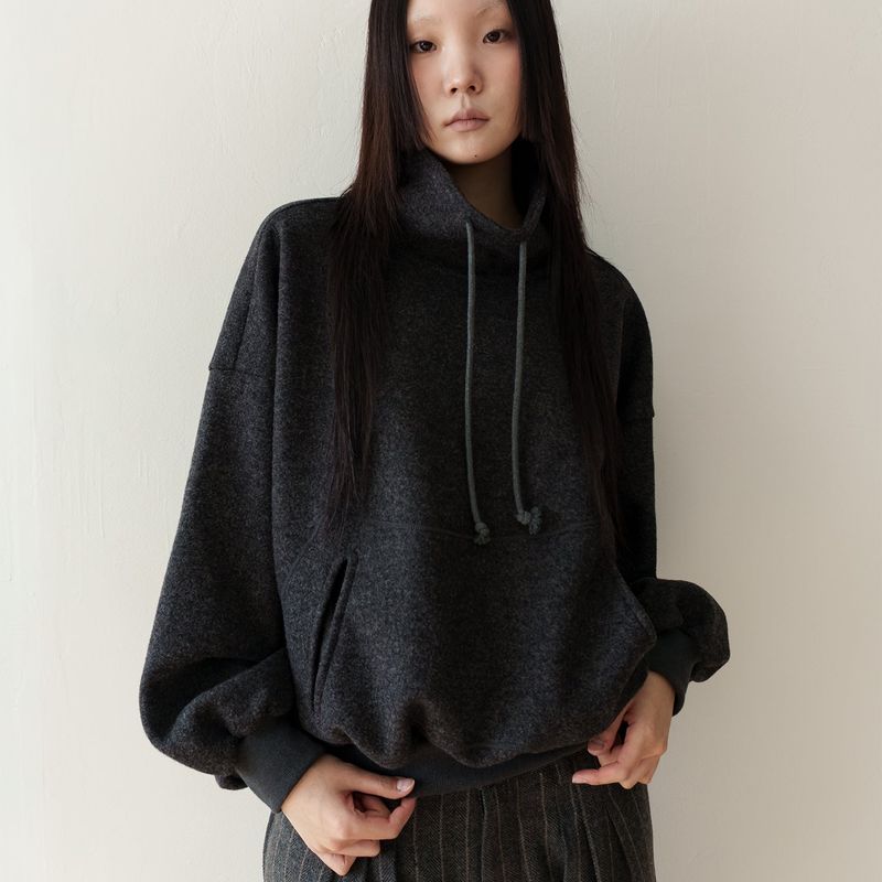 Bean wool pullover / Charcoal