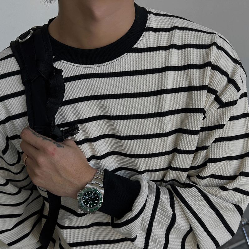 Jack Waffle Border Sweat Shirt (5color)