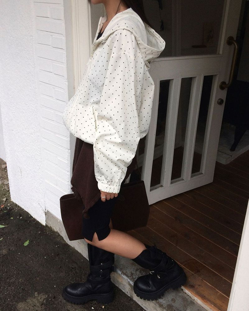 Milly Dot Hooded Windbreaker