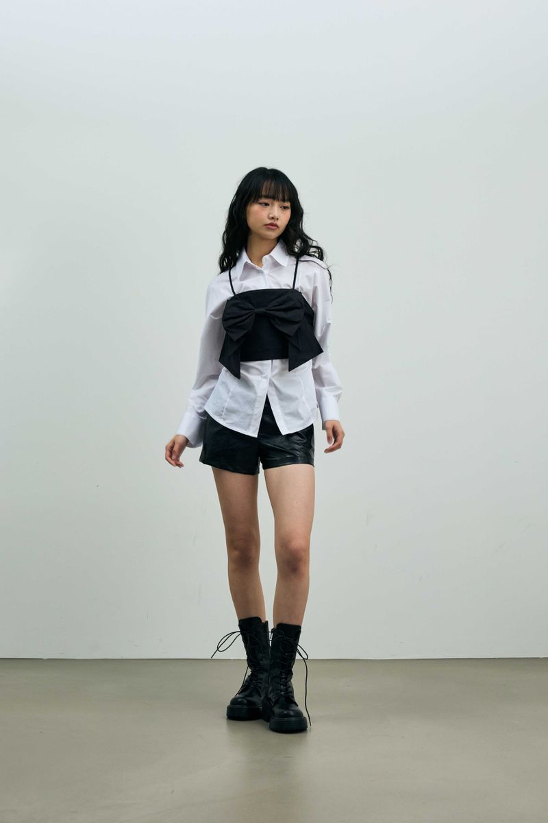 ARI RIBBON BUSTIER / BLACK