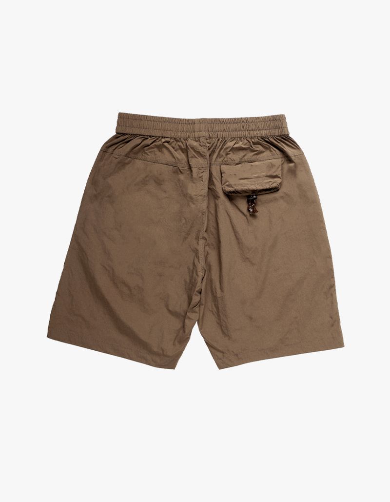PACKBLE AT SYMBOL PANNEL SHORT PANTS BROWN