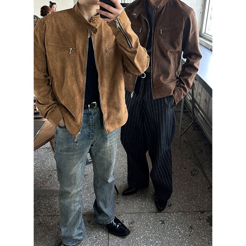  [S/S] Suede biker jacket(3color)