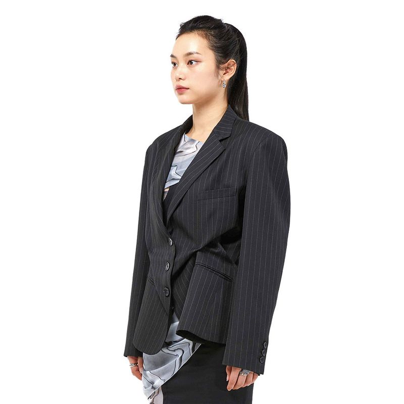 DOZI - Pinched Tailored Jacket _ Black