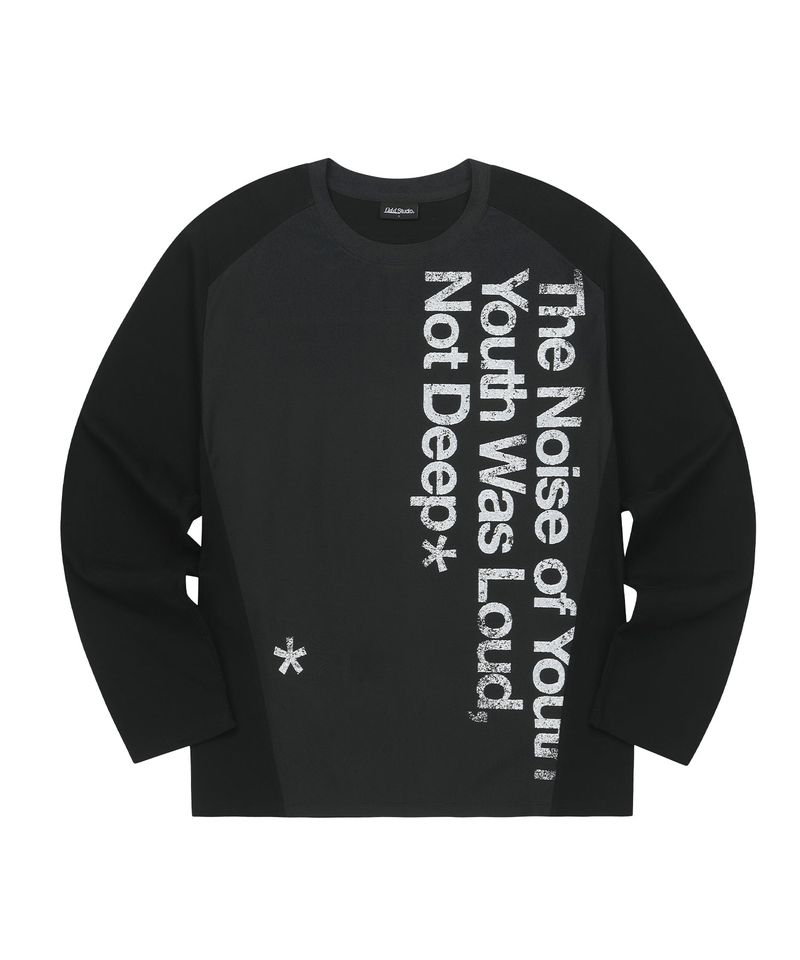 ODDSTUDIO（オッドスタジオ）の「Youth Noise Lettering Mesh Cut Long Sleeve - BLACK（Tops）」
