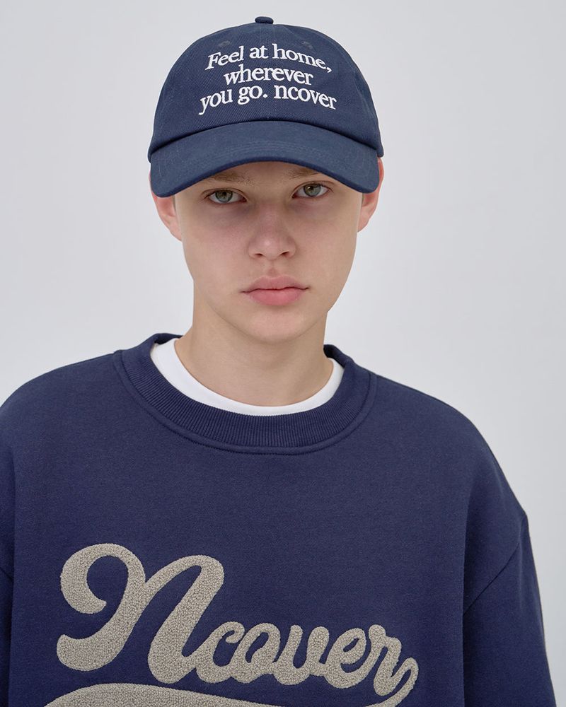 SCRIPT LOGO SWEAT SHIRTS - NAVY