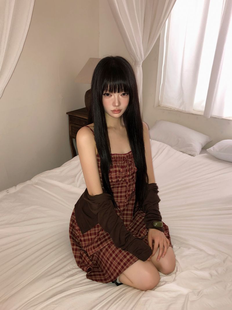Rian Check Sleeveless Dress