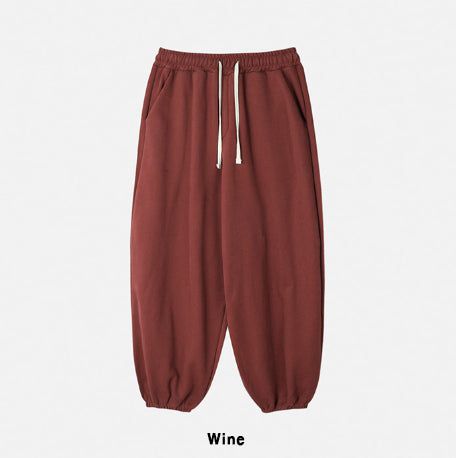 Dion sheepskin wide jogger pants