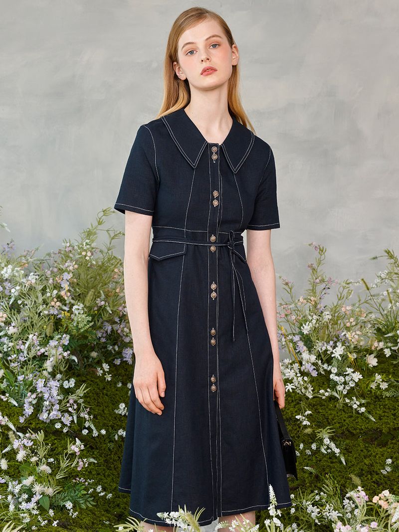 VITALSIGN(バイタルサイン)の「Two Button Collar Stitch Dress(Dresses)」
