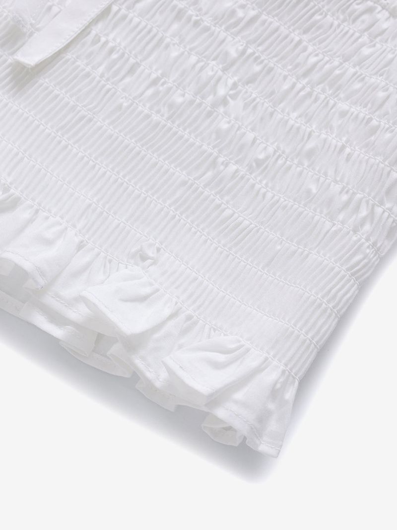 Floral puff blouse (Ivory)