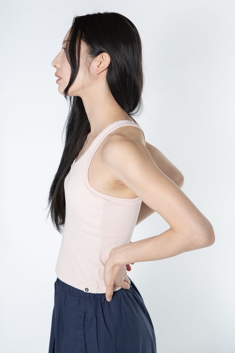 Soft Rib Tank Top (Baby pink)