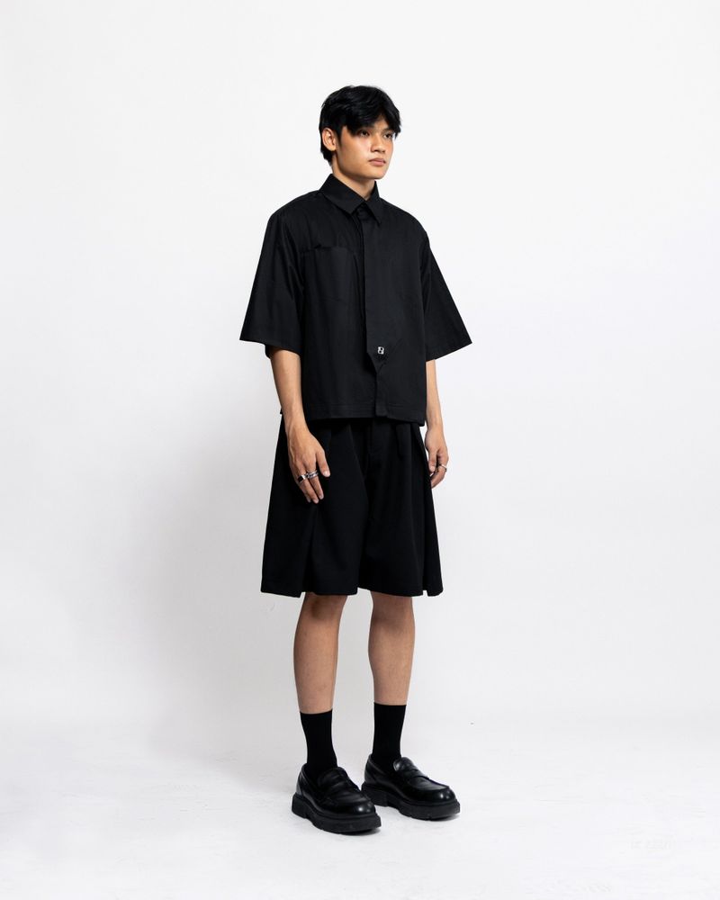 POSH BOXY SHIRT - BLACK 