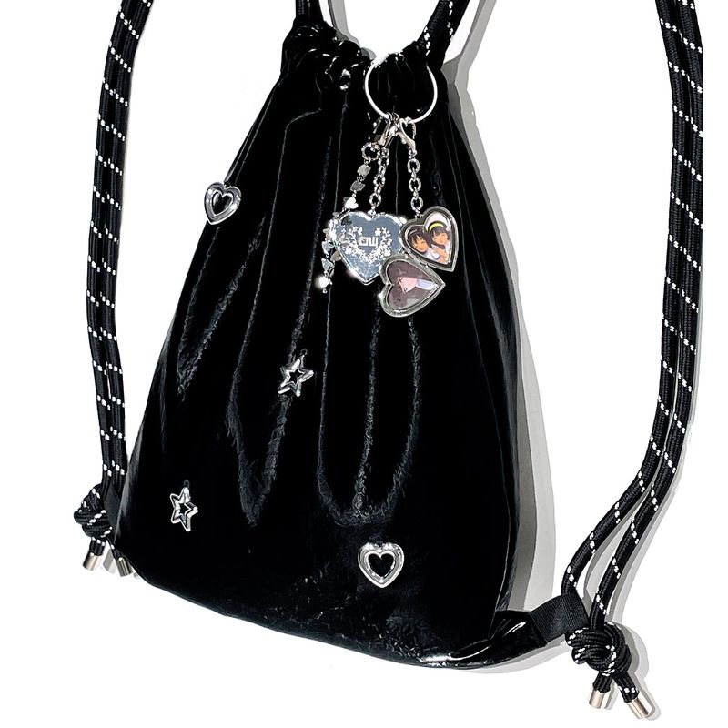 Heart Star Gym Sack [Black]