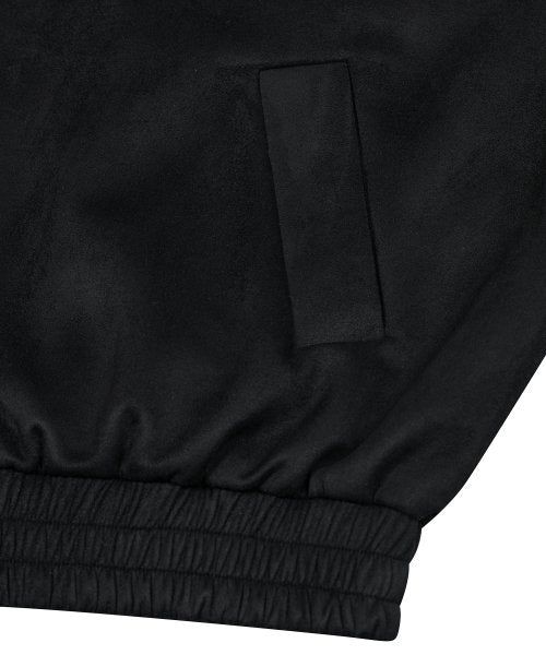 87-STAN009 [Vegan Suede] Standard Blouson Suede Jacket BLACK