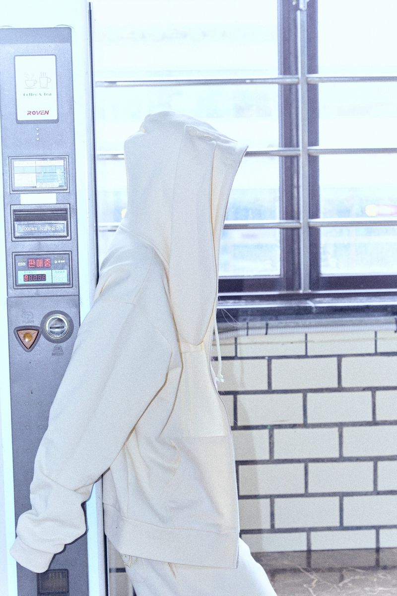 Ribbon bunny hood zip-up (soft yellow)