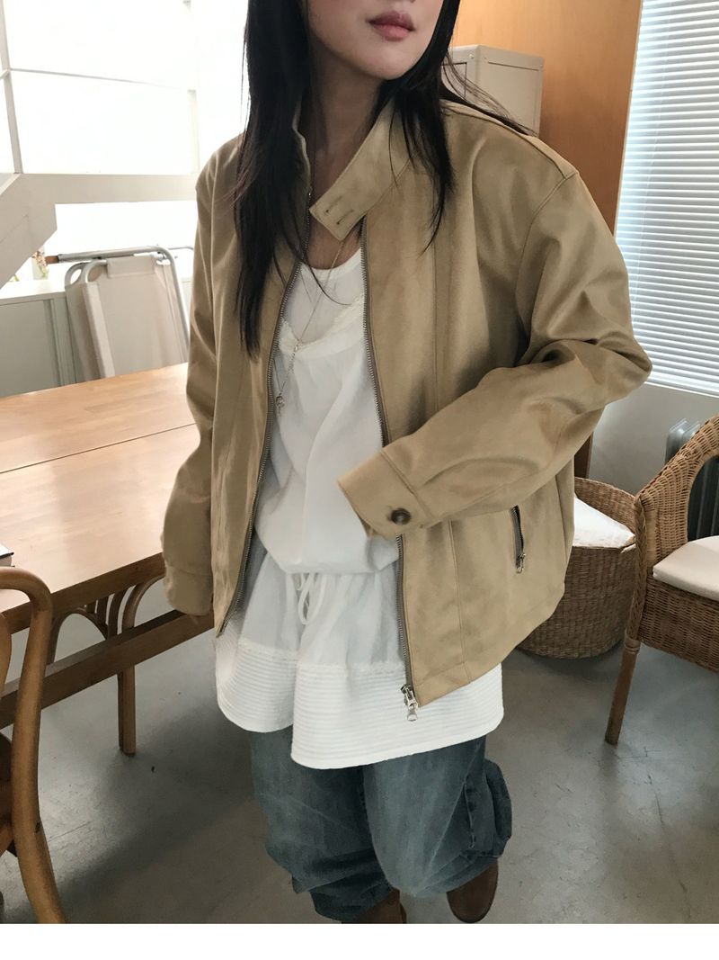 Suede harrington Jacket