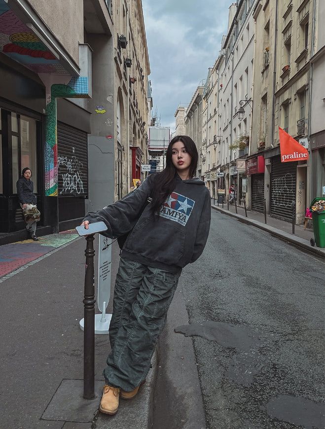 Piper shirring nylon jogger pants