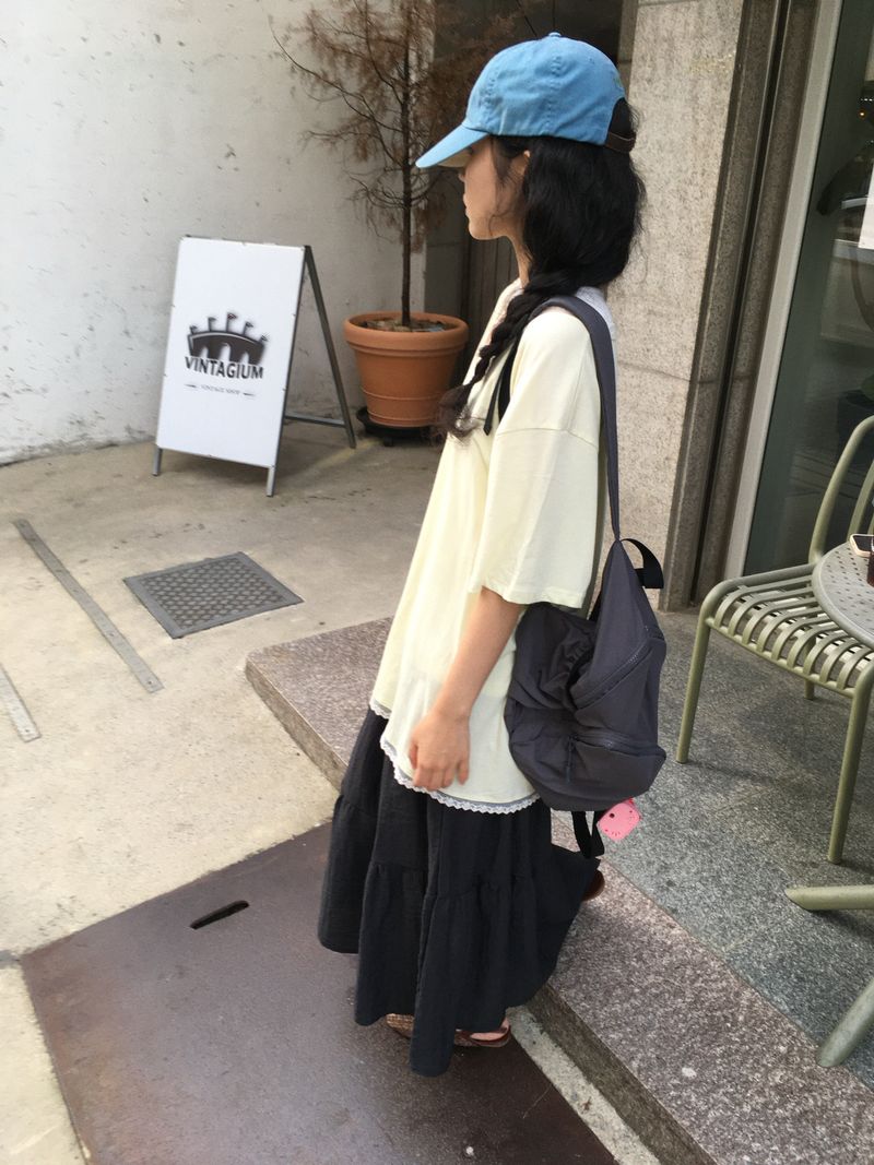 レースオーバーサイズTシャツ
