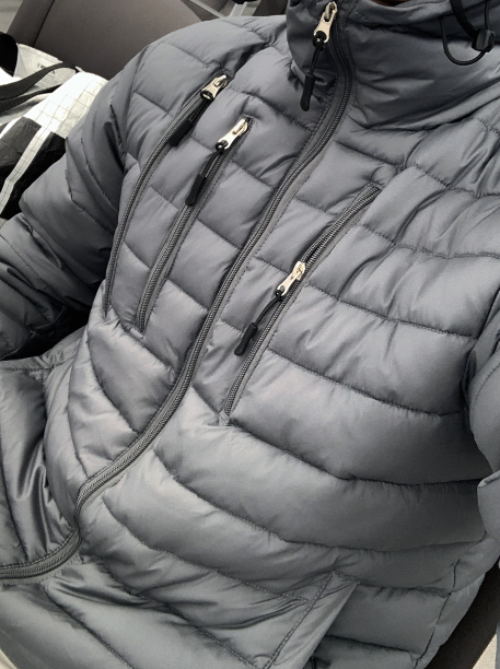 Opford Casual Multi-Zip Semi-Cropped Hood Lightweight Padding