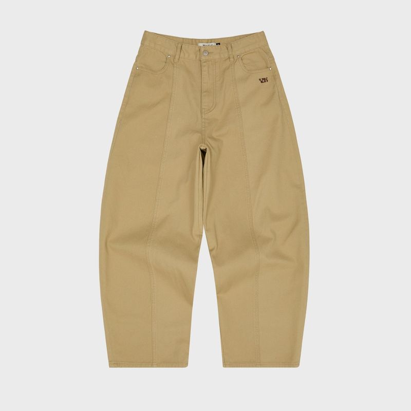 Curved Cutting Cotton Pants