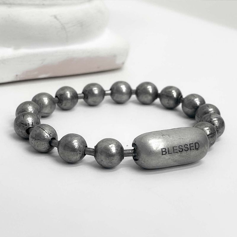 BLESSED BULLET（ブレスドブレット）の「[BLESSEDBULLET]9mm ball chain bracelet_dark silver（Accessories）」