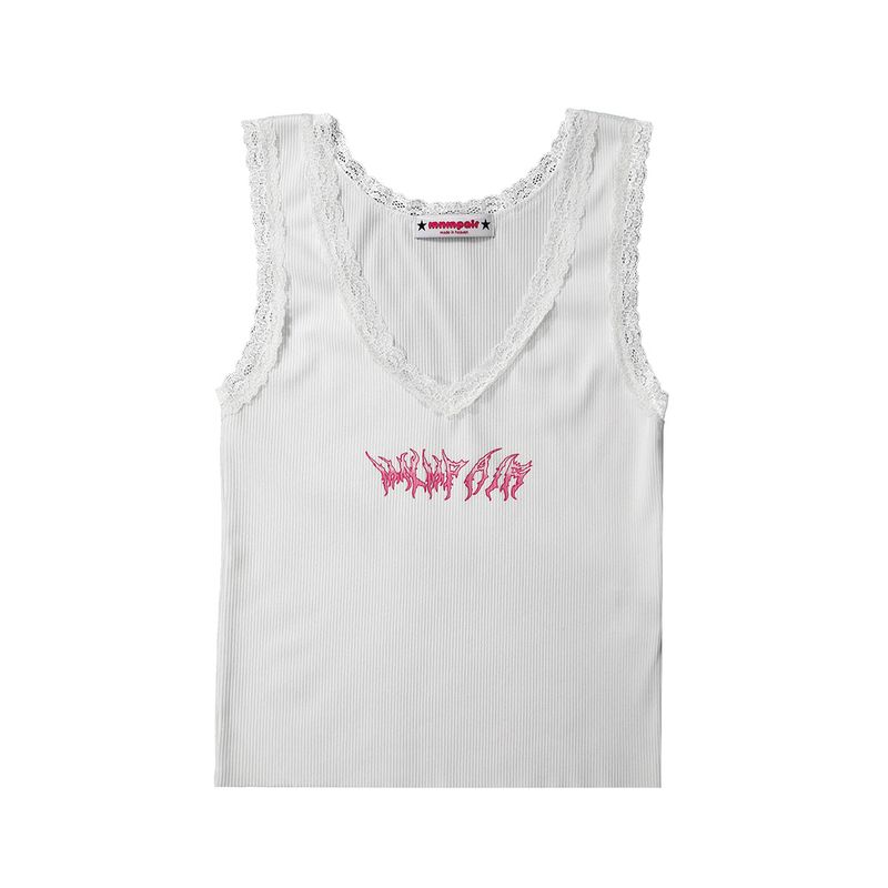 MNMPAIR(ミニマルペア)の「METAL LOGO TOP WHITE(Tops)」