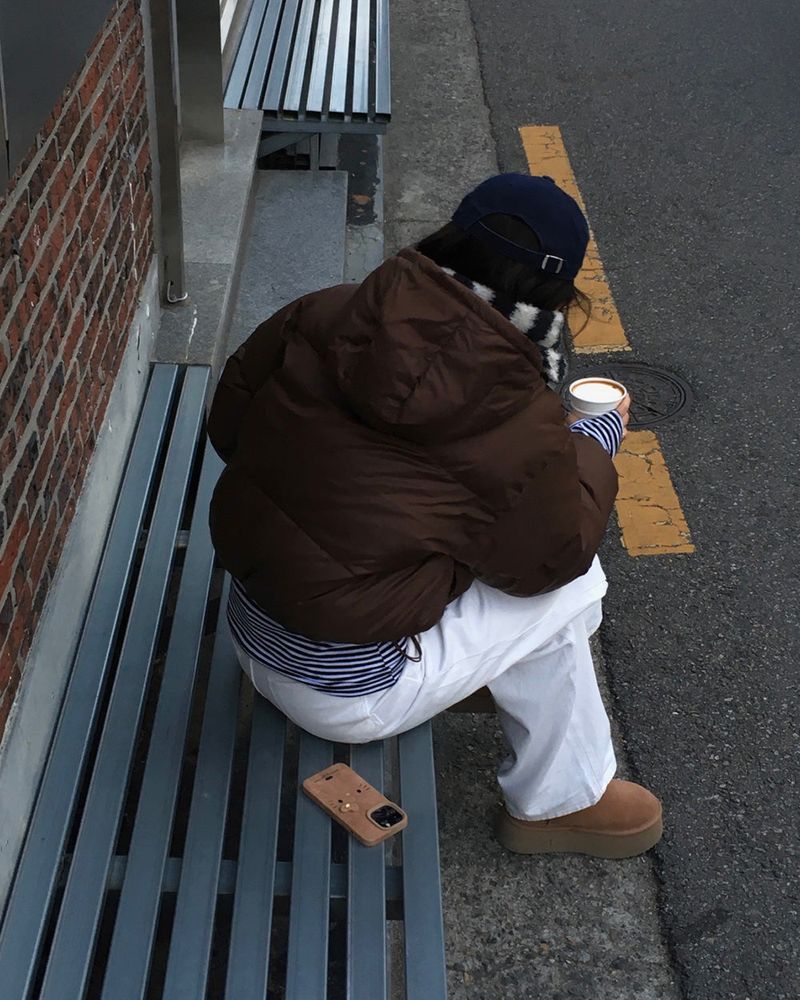 [BELLIDE MADE] HOODED STRING OVERFIT DOWN JACKET