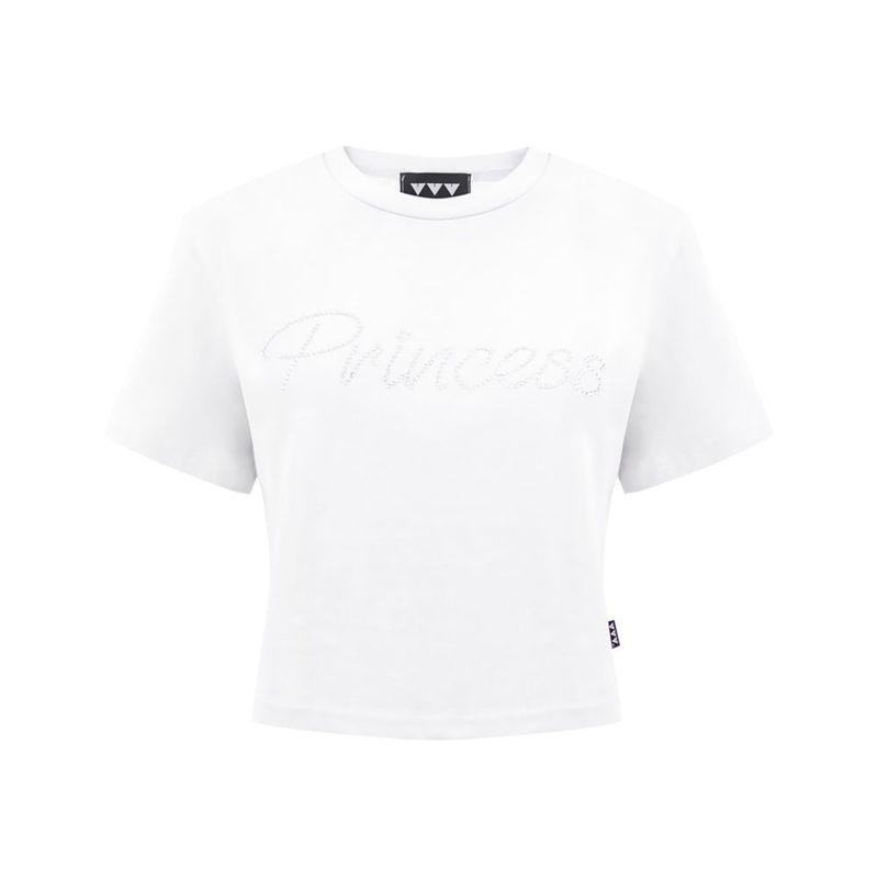 PRINCESS CUBIC CROP TOP _ WHITE